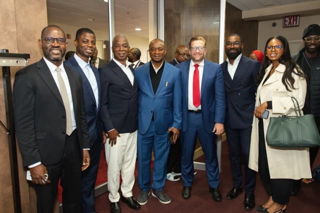 The Nigerian and American delegations gathered for a group photograph